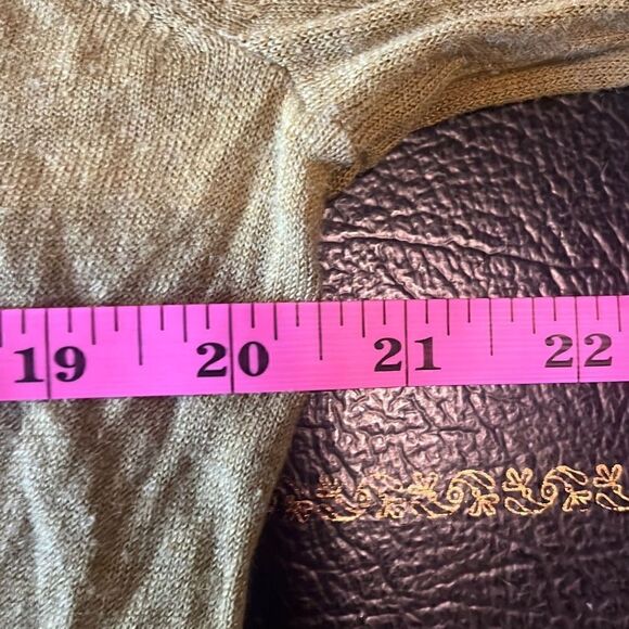 LOFT Womens XS Green Oversized Open Front Pockets Lightweight Tunic Cardigan - Picture 7 of 8